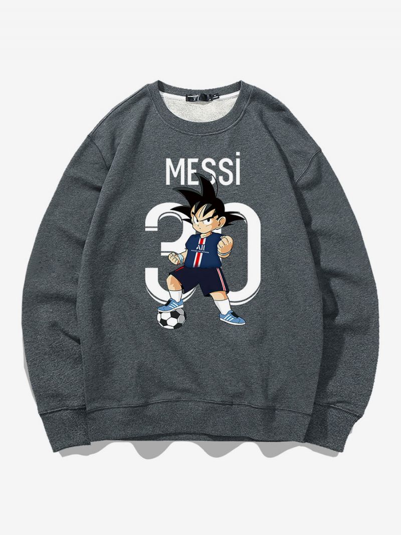 Messi Sweatshirt Haut Adulte Pour Hommes - Gris