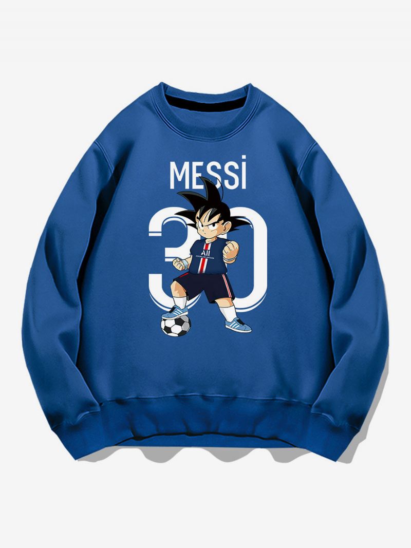 Messi Sweatshirt Haut Adulte Pour Hommes - Bleu