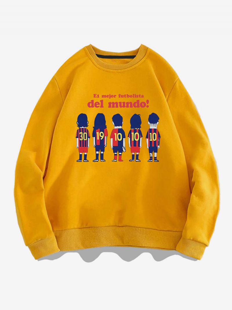 Messi Sweatshirt Haut Adulte Pour Hommes - Jaune