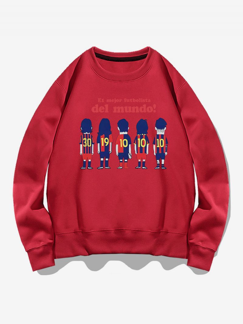 Messi Sweatshirt Haut Adulte Pour Hommes - Rouge