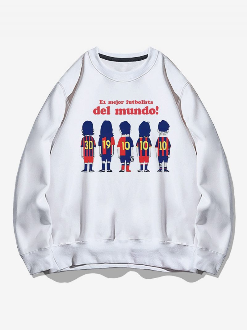 Messi Sweatshirt Haut Adulte Pour Hommes - Blanc