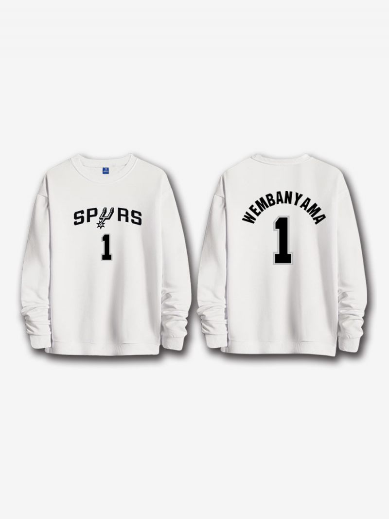 San Antonio Spurs Numéro 1 Wembanyama Sweat-shirt Pour Hommes