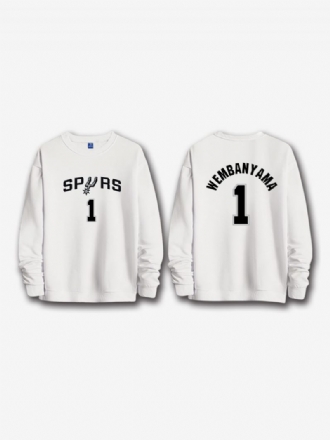 San Antonio Spurs Numéro 1 Wembanyama Sweat-shirt Pour Hommes