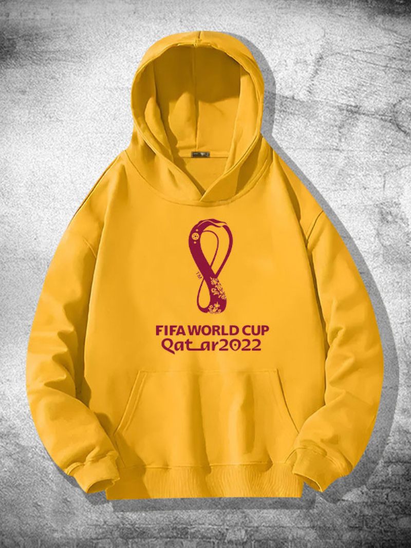 Sweat À Capuche Blanc Homme Equipe France Qatar 2022 Haut Manches Longues - Jaune