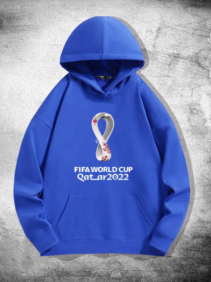 Sweat À Capuche Blanc Homme Equipe France Qatar 2022 Haut Manches Longues - Bleu