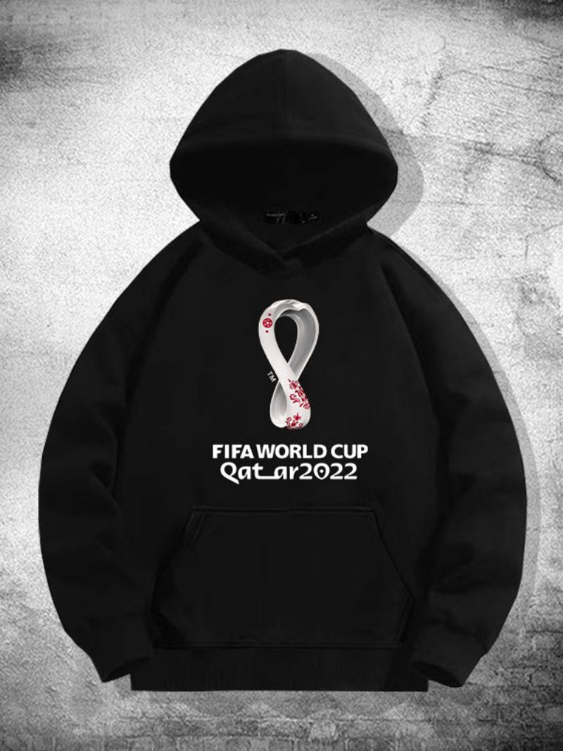 Sweat À Capuche Blanc Homme Equipe France Qatar 2022 Haut Manches Longues - Noir