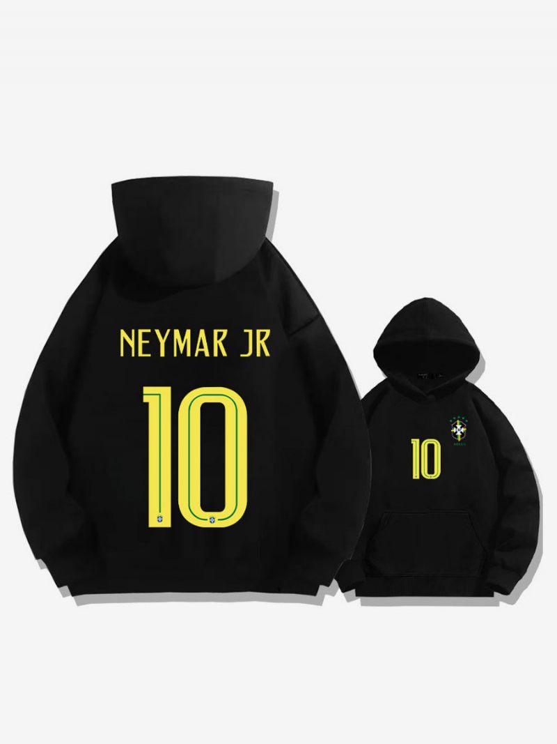 Sweat À Capuche D'entraînement Brésil Neymar Numéro 10 Pour Homme