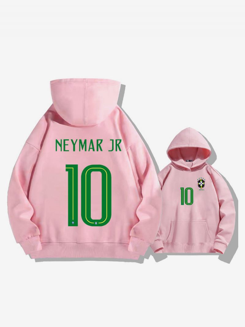 Sweat À Capuche D'entraînement Brésil Neymar Numéro 10 Pour Homme - Rose