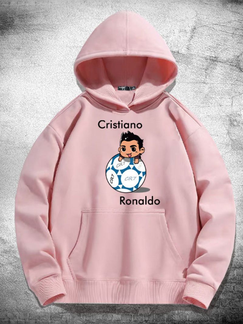 Sweat À Capuche Manches Longues Ronaldo Pour Hommes - Rose