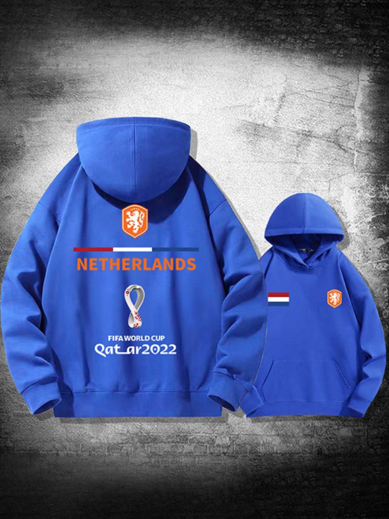 Sweat À Capuche Rouge Homme Equipe France Qatar 2022 Haut Manches Longues - Bleu