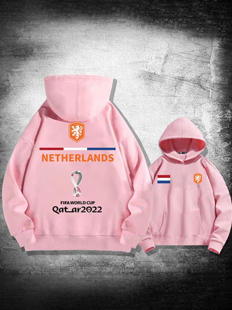 Sweat À Capuche Rouge Homme Equipe France Qatar 2022 Haut Manches Longues - Rose