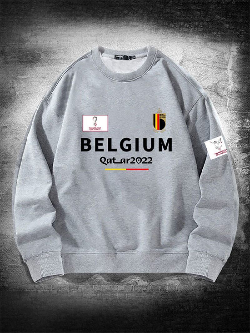 Sweat-shirt L'équipe Belgique Pour Hommes - Gris Clair