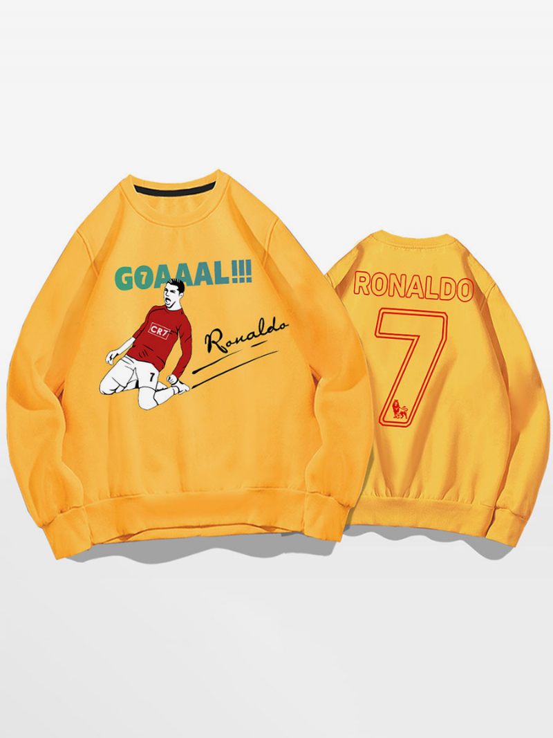 Sweat-shirt Ronaldo Pour Hommes Et Adultes - Jaune