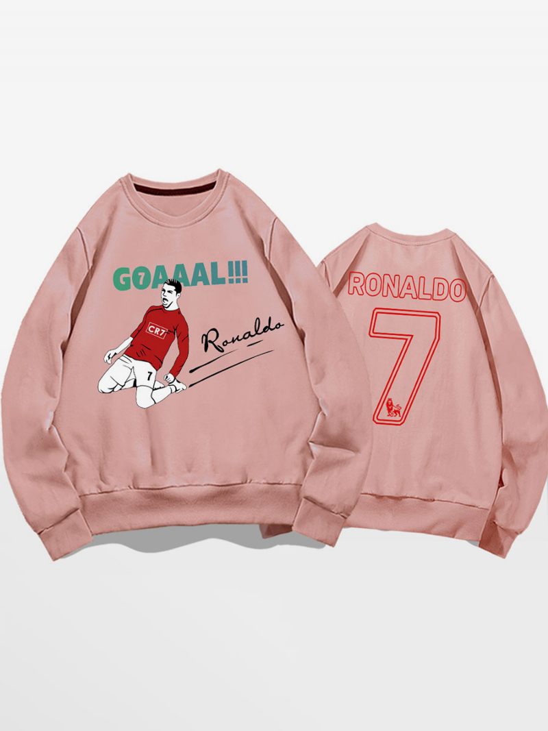 Sweat-shirt Ronaldo Pour Hommes Et Adultes - Rose