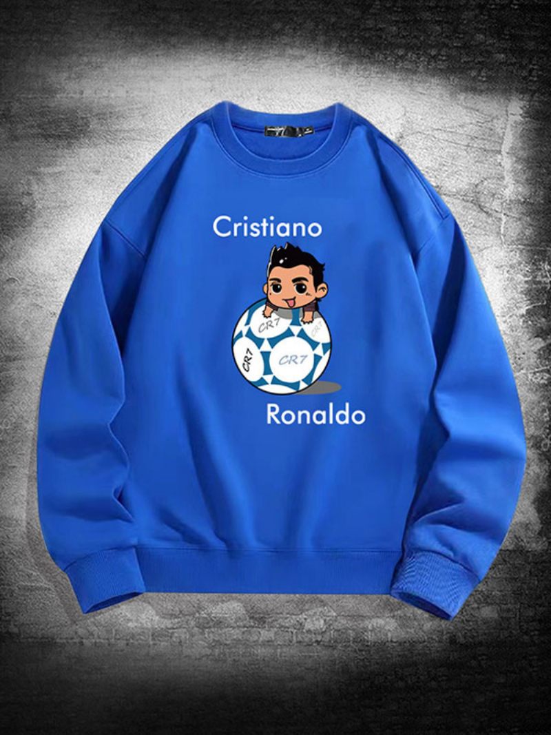 Sweat-shirt Ronaldo À Manches Longues Pour Hommes - Bleu