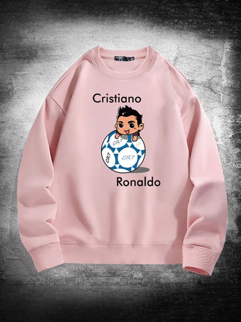 Sweat-shirt Ronaldo À Manches Longues Pour Hommes - Rose