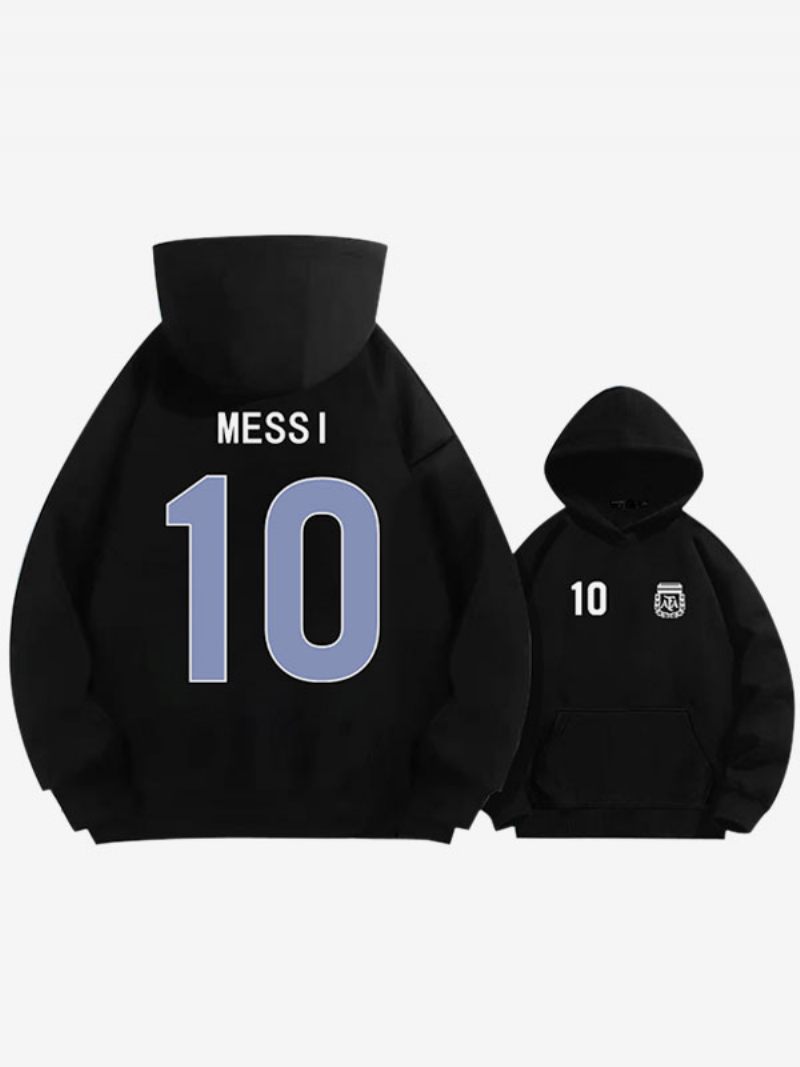 Veste À Capuche Argentine Messi Numéro 10 Pour Homme