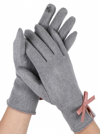 Gants Pour Femmes Noeuds Gris Clair