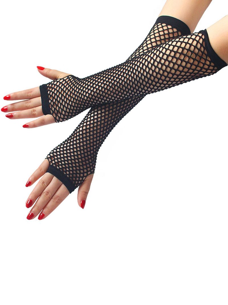 Gants D'halloween Noirs Pour Femmes Acc - Noir