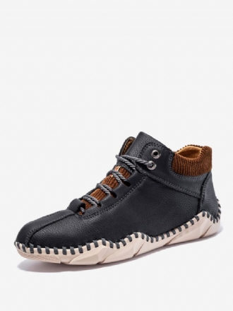 Bottes Chukka Pour Hommes Cuir Pu À Bout Rond