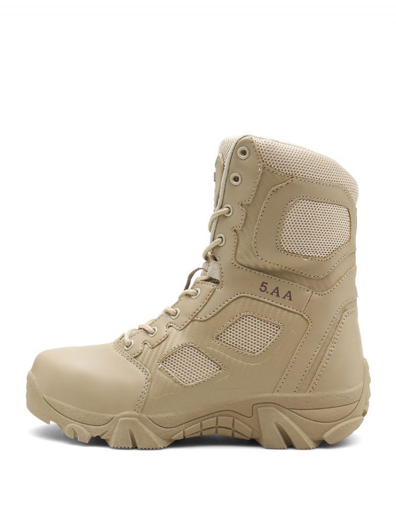 Bottes Pour Hommes Randonnée D'alpinisme Plein Airecru Blanc Bout Rond Respirant Confortable Camping Légères Et Confortables Respirantes - Beige