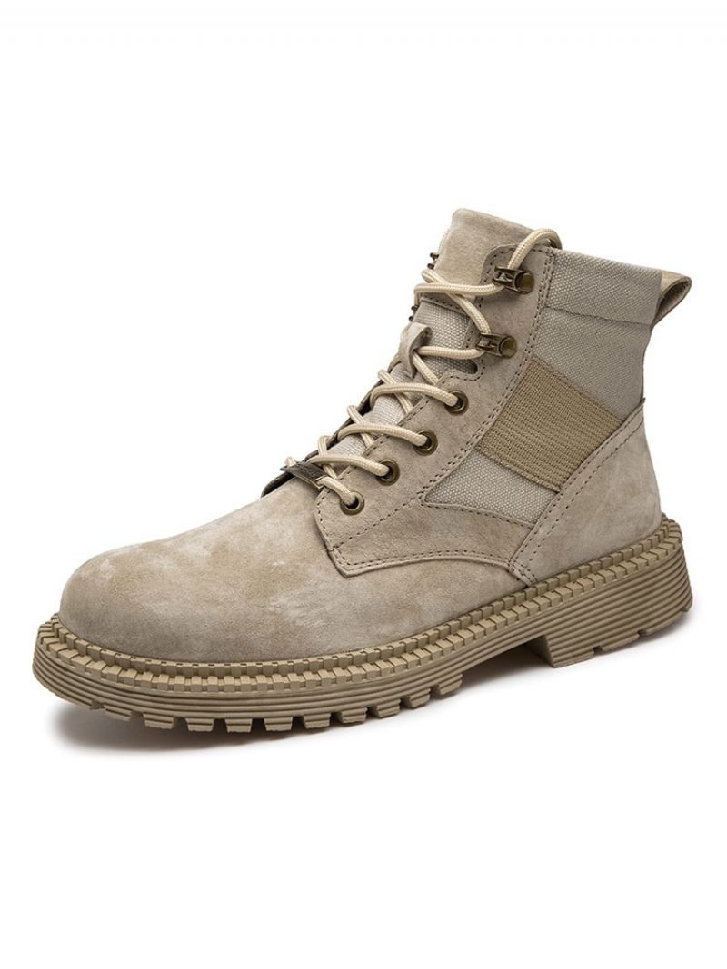 Bottes Martin À Lacets Combat Moto Pour Hommes