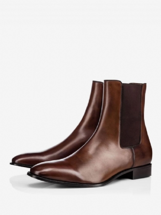 Bottines Chelsea Pour Hommes Marron