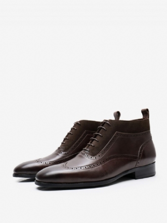 Chaussures Habillées Pour Hommes Bout Rond Moderne À Lacets Peau Vache Debby Mariage Bal