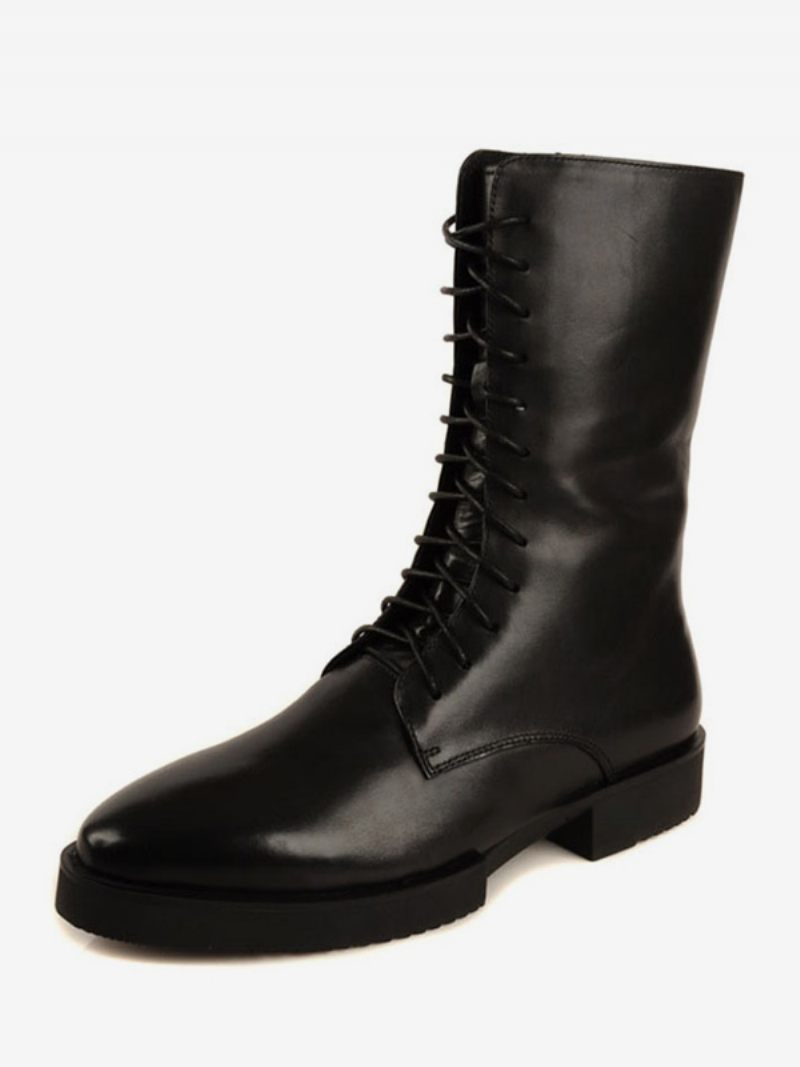 Chaussures Homme Bottes Travail Cuir Vachette Chic Noir