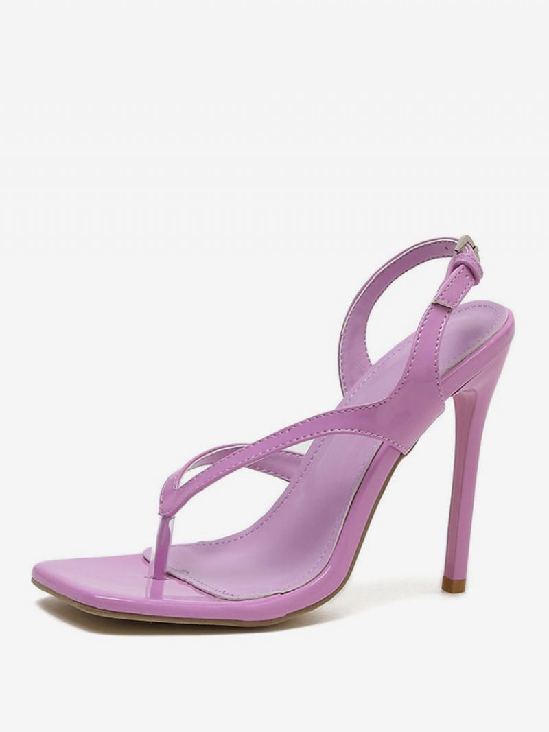 Sandales À Talons Aiguilles Style Tong Pour Femmes - Rose Fuchsia