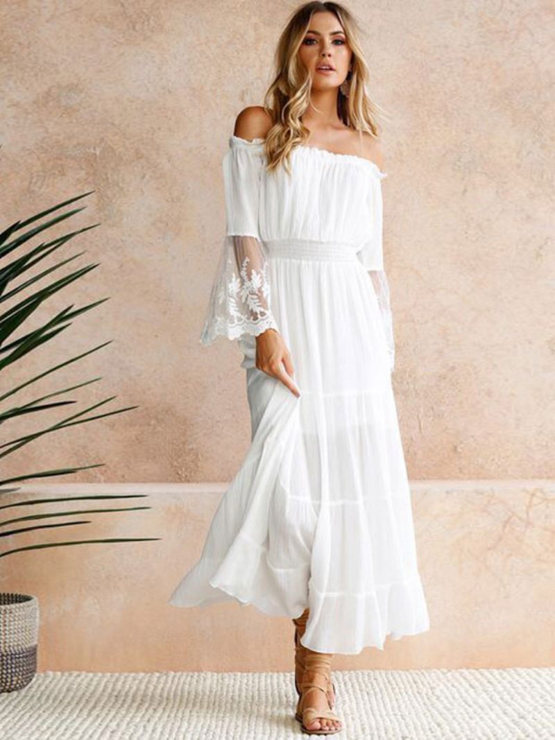 Robe Longue À Manches Longues Pour Femmes Longueur Au Sol