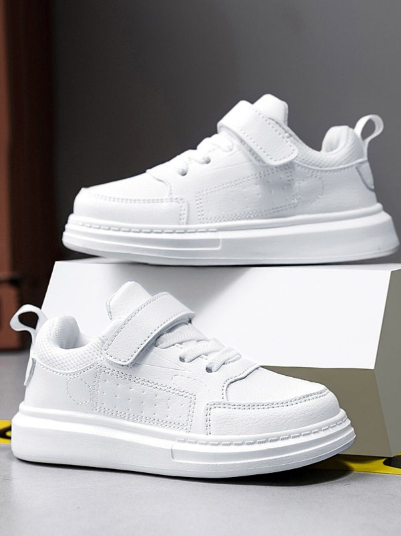 Chaussures Pour Enfants Personnages Dessins Animés Populaires Imprimer Cuir Pu - Blanc