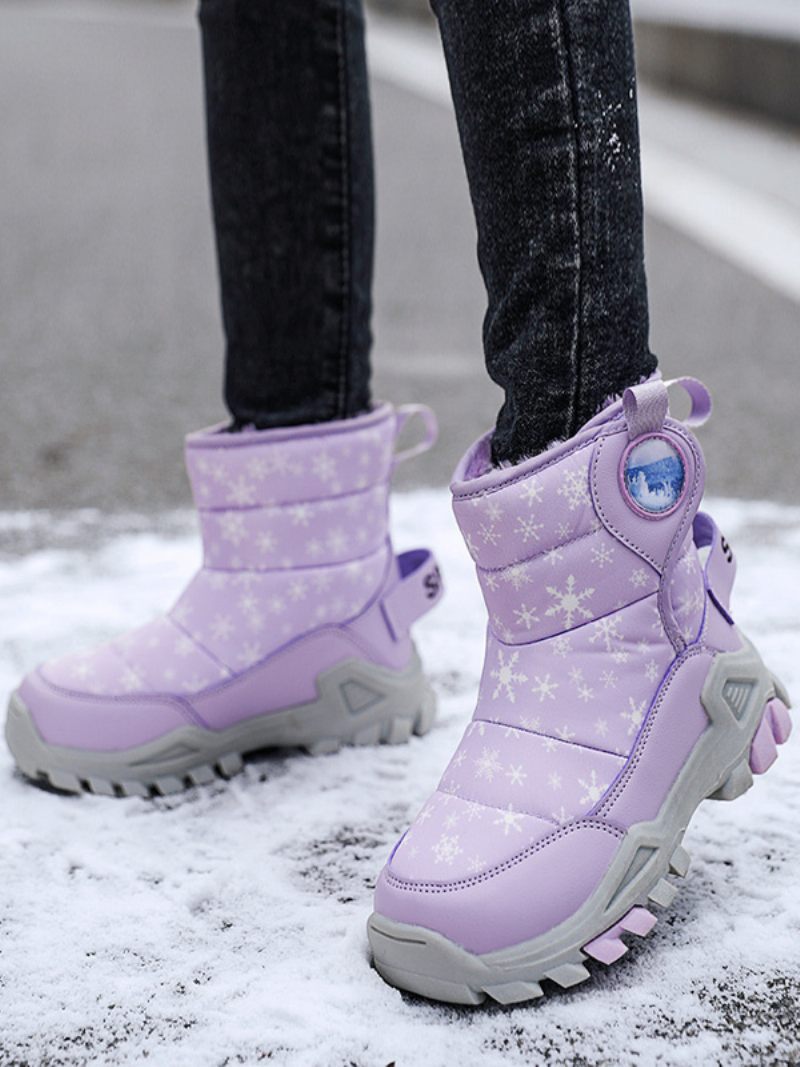 Chaussures Pour Garçons Bottes Neige Cuir Pu Smart Jelly - Violet