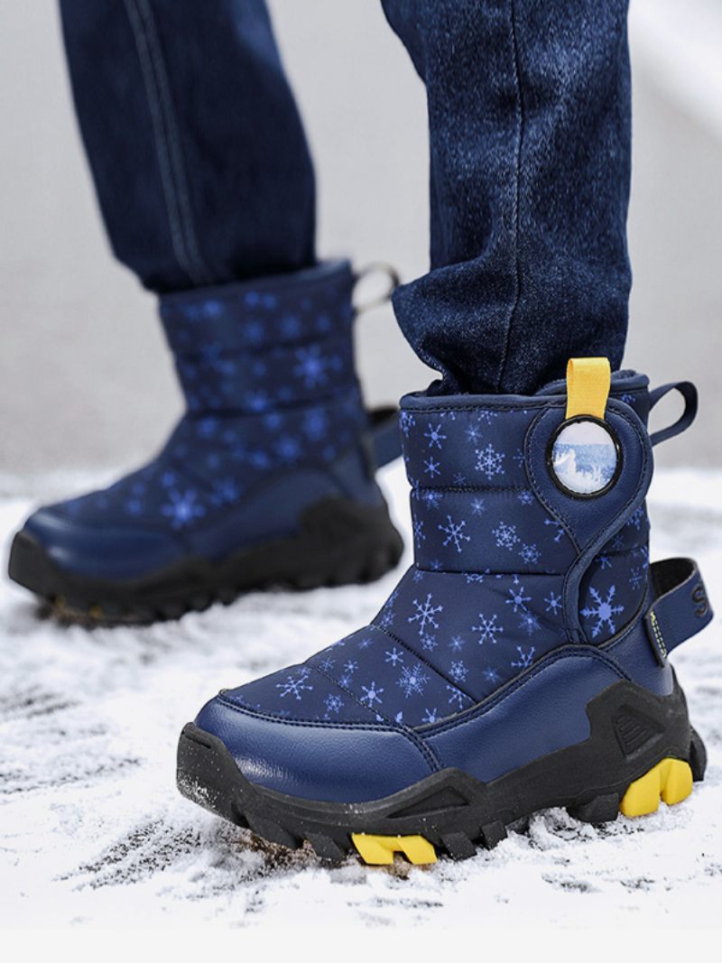 Chaussures Pour Garçons Bottes Neige Cuir Pu Smart Jelly - Bleu