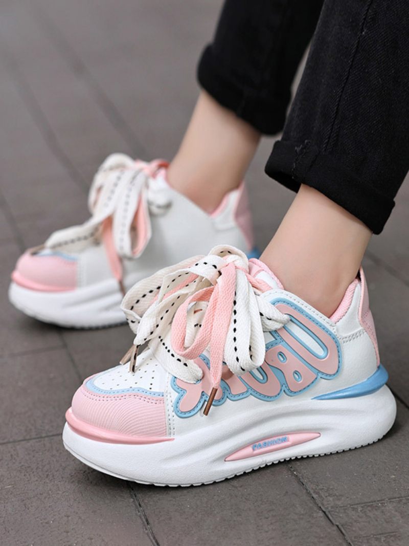 Chaussures Pour Garçons Confortables Personnages Dessins Animés Imprimés Cuir Pu - Rose