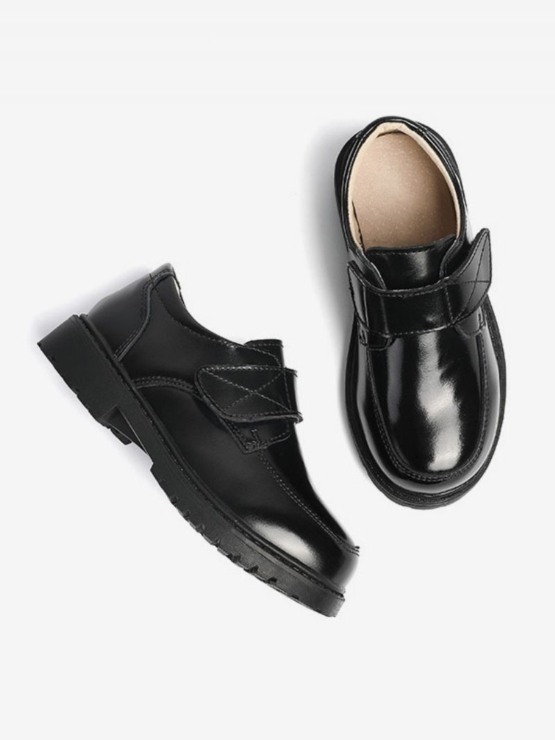 Chaussures Habillées Pour Garçon Noir Bout Rond Sans Lacet Mocassins Fête Formelle - Noir