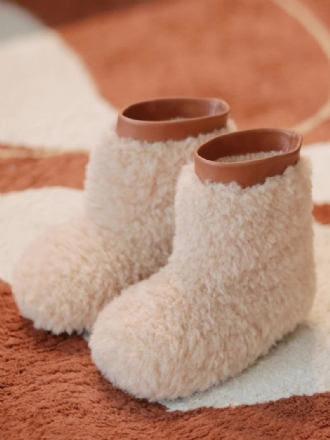 Chaussures D'hiver Pour Enfants Bottes Neige Fausse Fourrure À Tricoter La Mode