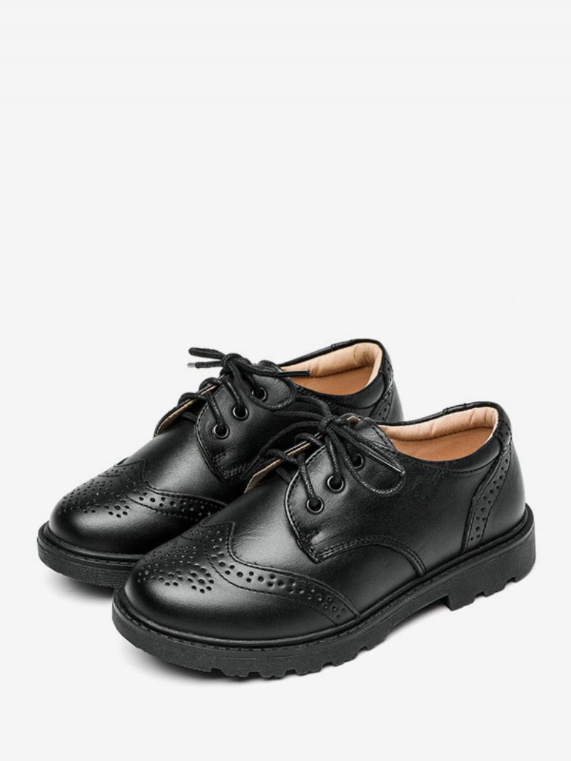 Chaussures Porteur D'anneau Formelles Noires À Bout Rond Pour Garçon