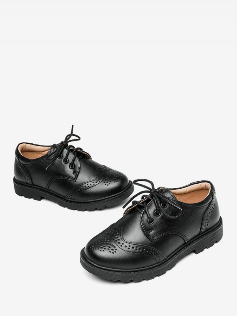 Chaussures Porteur D'anneau Formelles Noires À Bout Rond Pour Garçon - Noir