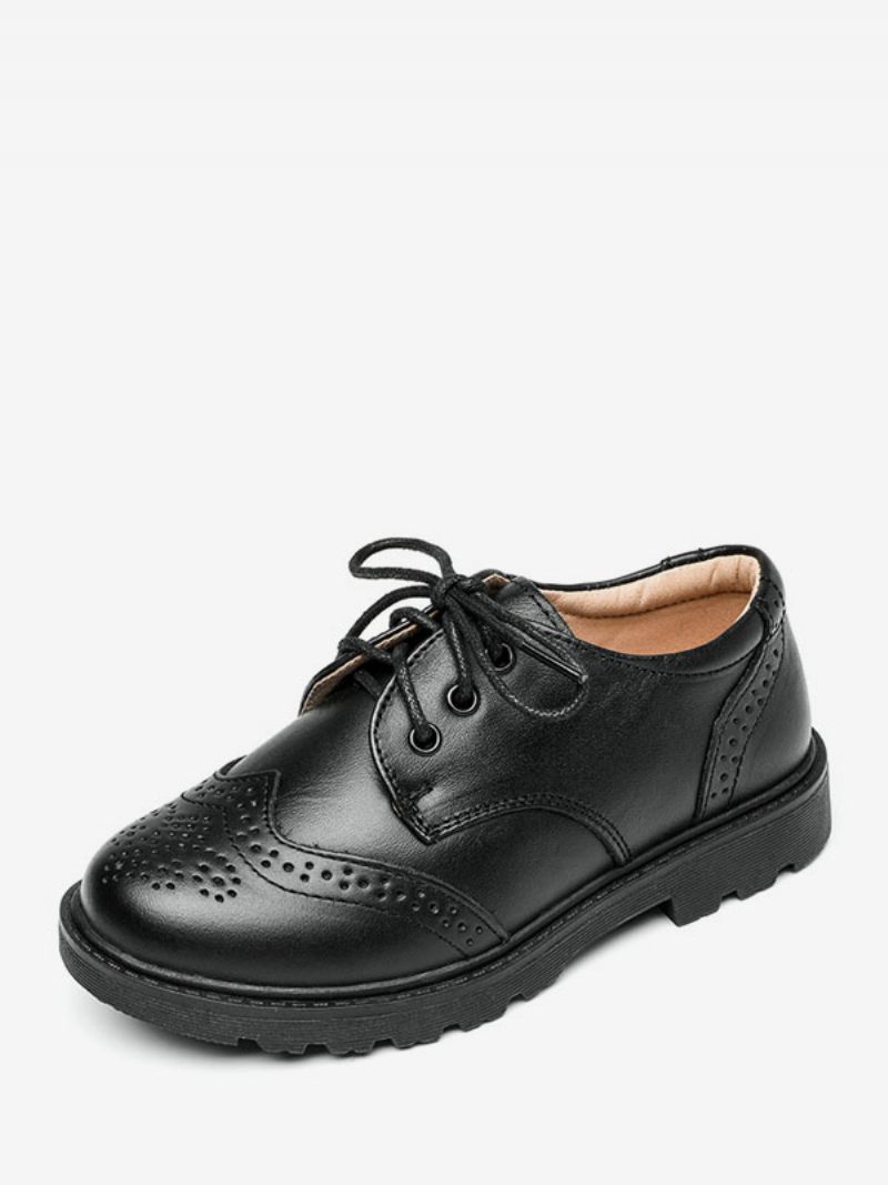 Chaussures Porteur D'anneau Formelles Noires À Bout Rond Pour Garçon - Noir