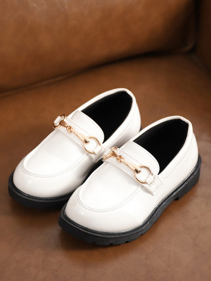 Mocassins Pour Garçons À Enfiler Penny Loafers Chaussures Décontractées Enfants - Blanc