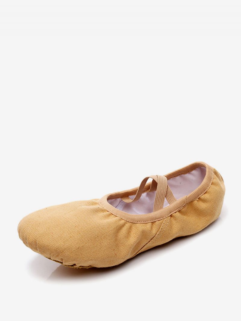 Chaussures Danse Ballet Pour Femmes À Bout Fermé Rouges - Camel