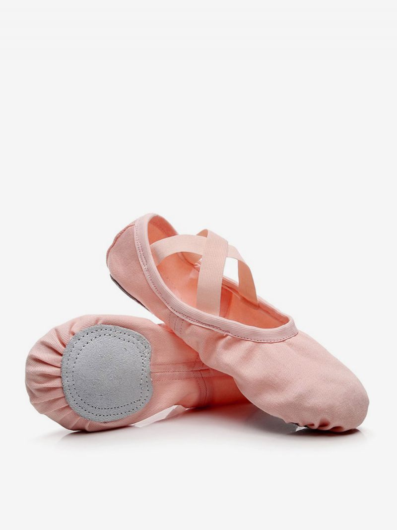 Chaussures Danse Ballet Pour Femmes Camel À Bout Fermé - Rose