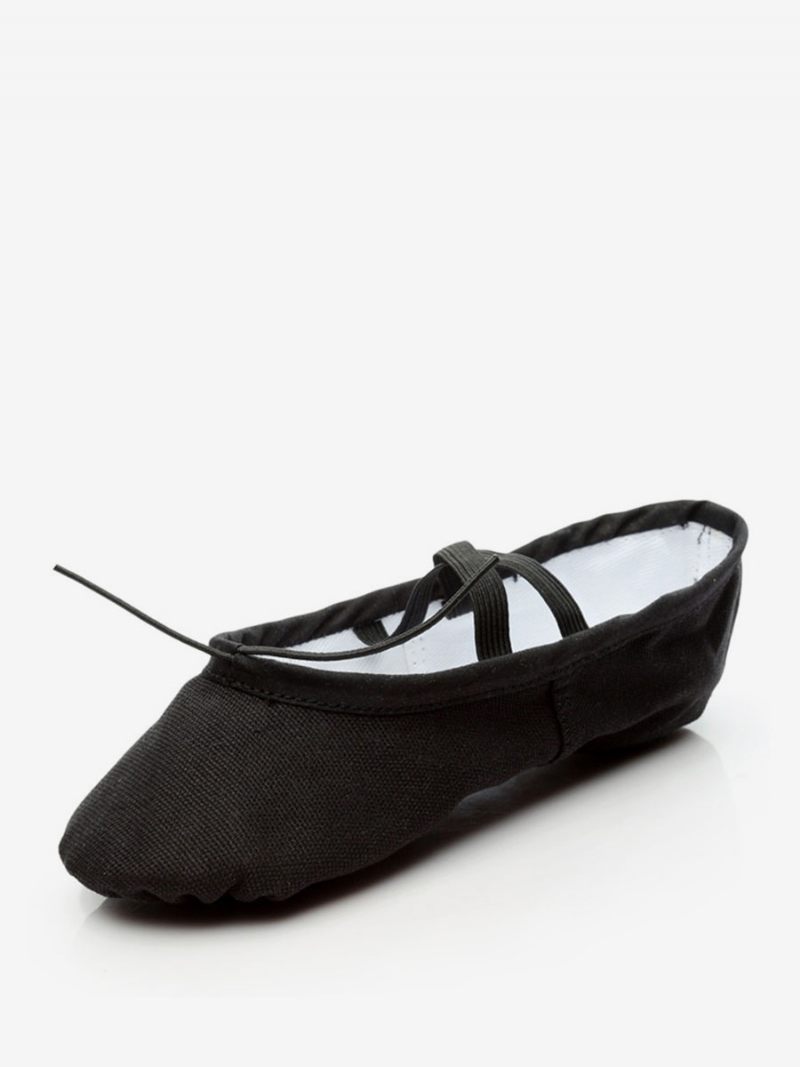 Chaussures Danse Ballet Pour Femmes Noires À Bout Fermé - Noir