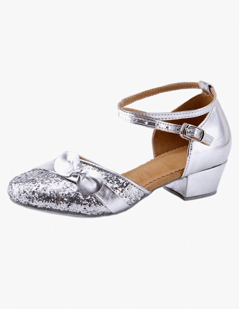 Chaussures Danse Latine À Paillettes Avec Bride La Cheville Pour Femmes