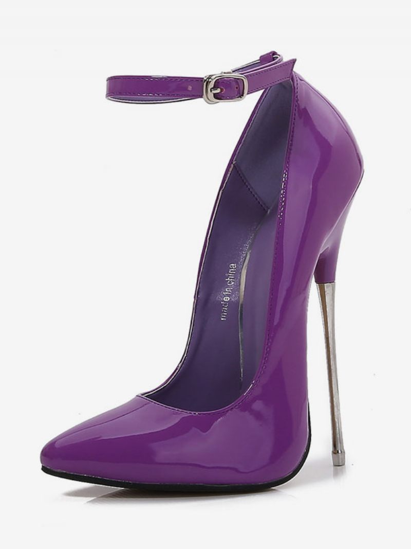 Escarpins Cuir Pu À Talons Hauts Sexy Pour Femmes - Violet