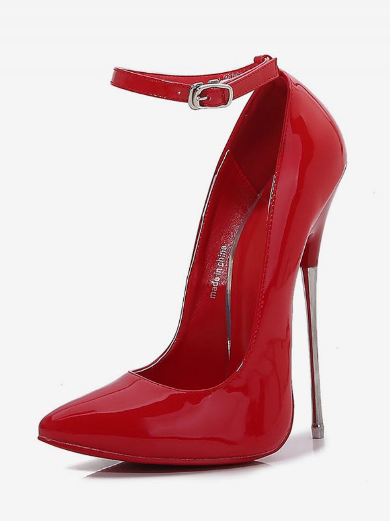 Escarpins Cuir Pu À Talons Hauts Sexy Pour Femmes - Rouge