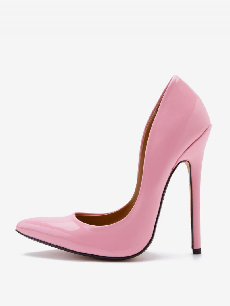 Escarpins Cuir Pu À Talons Hauts Sexy Pour Femmes - Rose