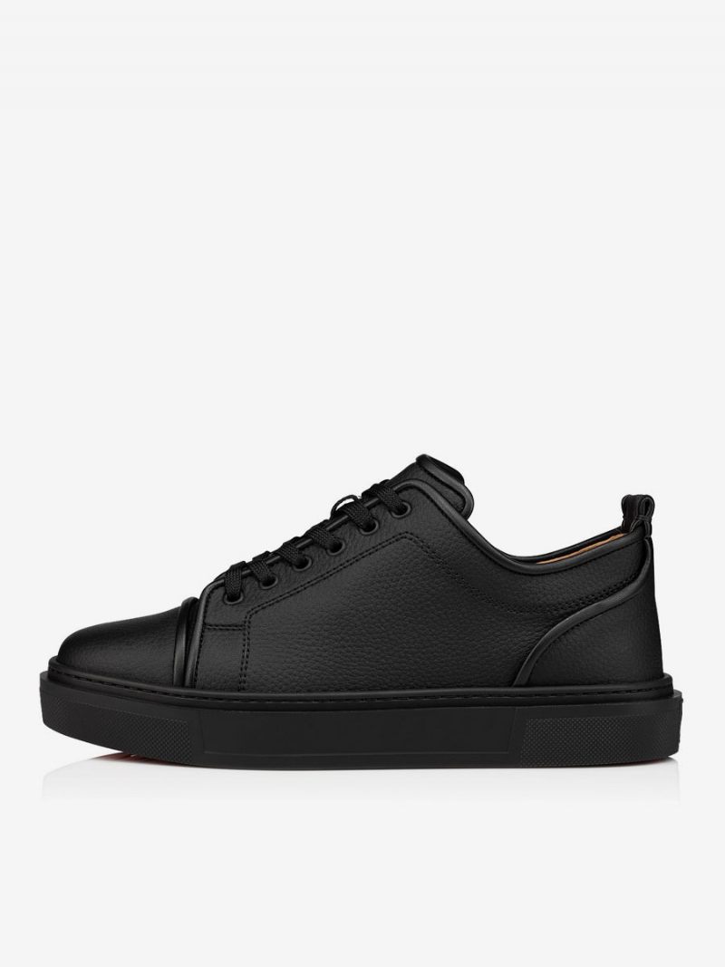 Baskets Skate Noires À Lacets Bout Rond Pour Hommes - Noir