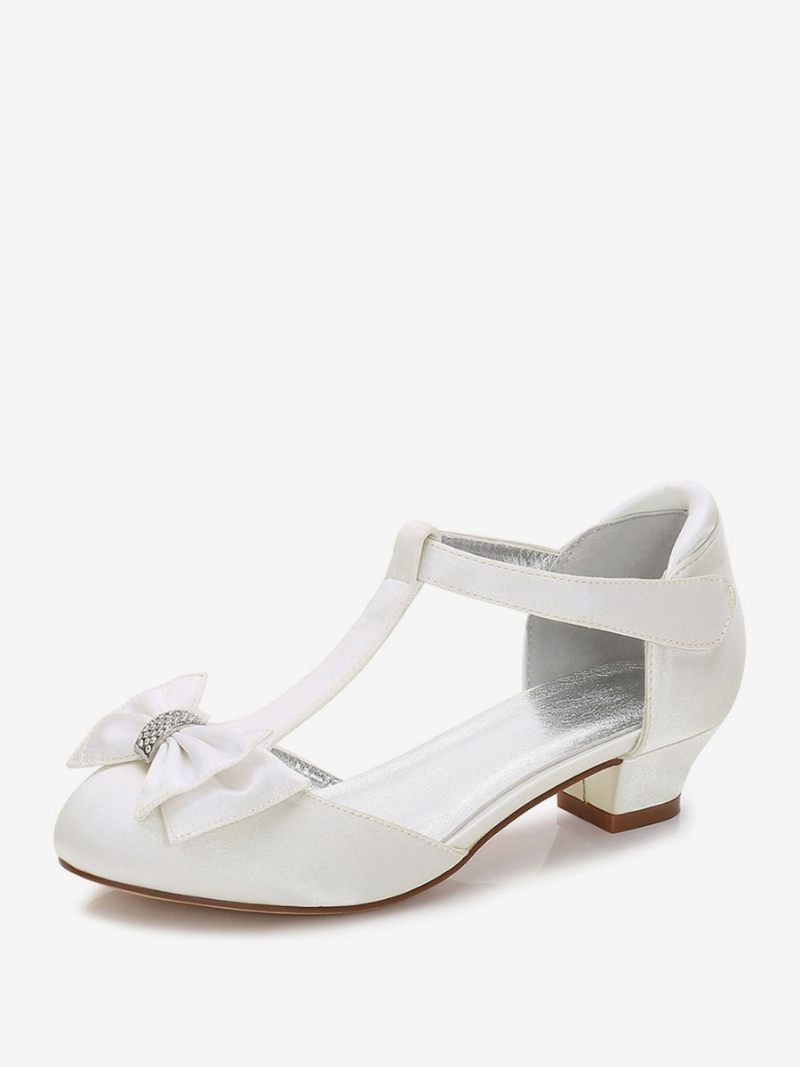 Chaussures Fille Bow T Strap Escarpins Mariage - Ivoire